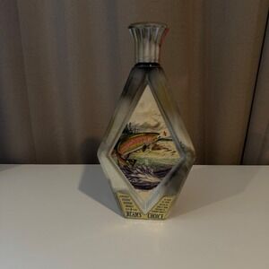Vintage 1975 Jim Beam Beams Choice Rainbow Trout James Lockhart Decanter Bottle